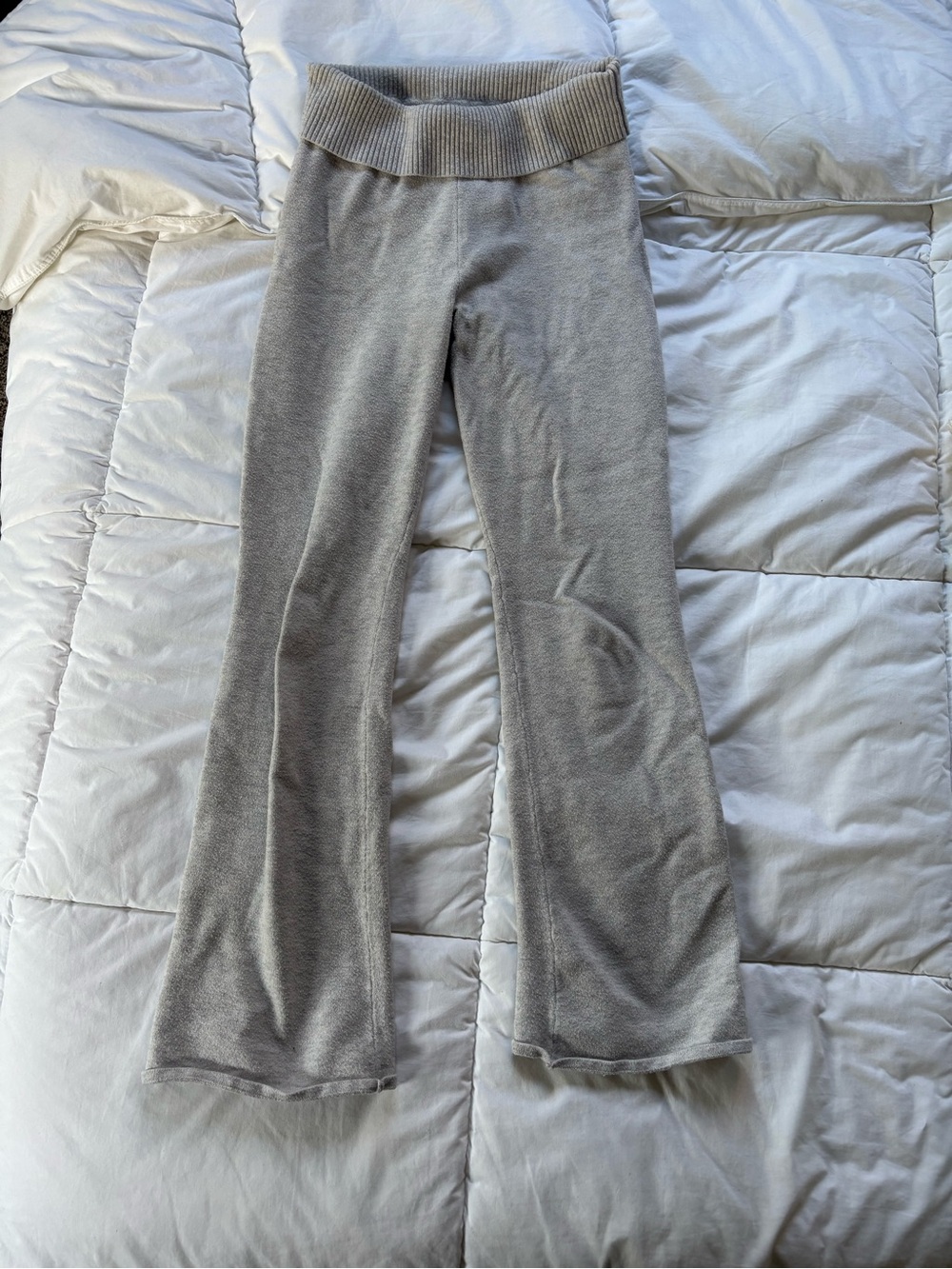 Gilly Hicks Light Gray Knit Flare Pants